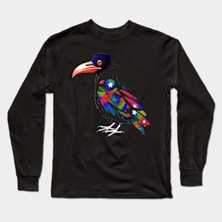 Patriotic Umbrellabird Long Sleeve T-Shirt